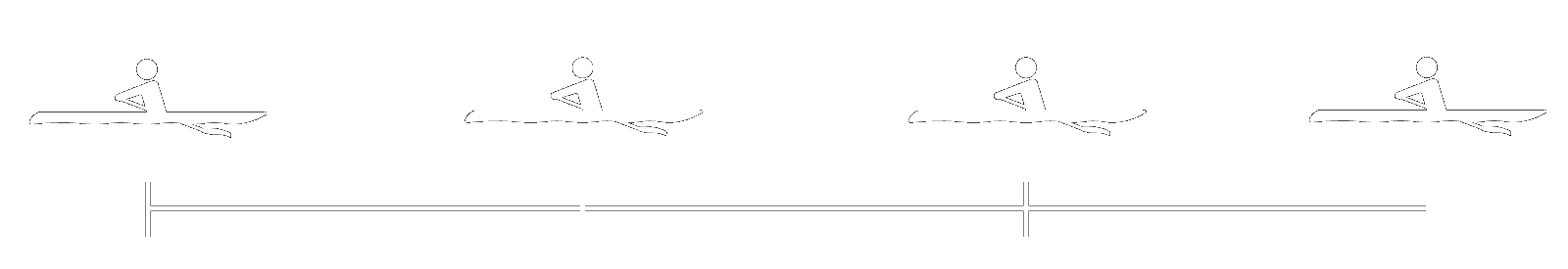 An outline graphic depicting the length of a stroke